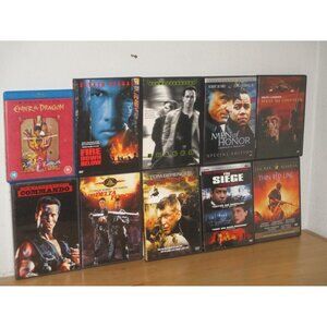 DVD's Action and Adventure Lot of 10 Good With No Scratches Includes Many Action